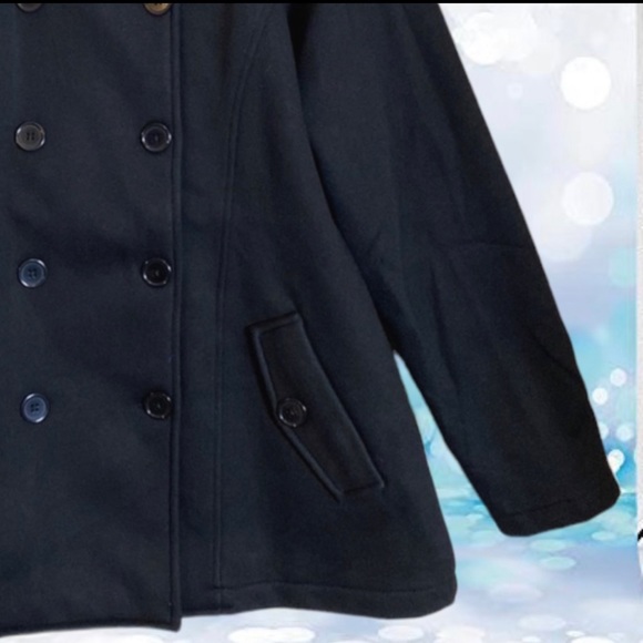 Torrid Black Fleece Peacoat Jacket Sizes: 1 1XL NEW - Picture 16 of 16